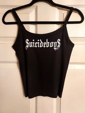 Suicideboys cropped  tank top matte white logo grey day $uicideboy$ shirt Sb picture