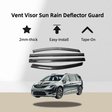 Side Window Visor Sun Rain Deflector Guard 4Pce for Chrysler Pacifica 2017-2024 picture