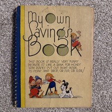  Vintage 1941 My Own Savings Book Staten Island Savings Bank Coin Saver NY picture