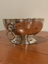 Elkington Sterling Silver Lion Mask Bowl and Spoon English Hallmarks picture