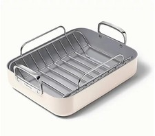 Authentic Caraway Roasting Pan with Rack Cream Oven-safe up to 550F picture