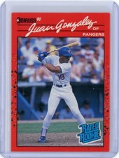 1990 Donruss Baseball Juan Gonzalez Rated Rookie Card #33 picture
