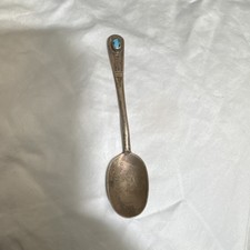 Vintage southwestern Navajo Spoon w/ Turquoise inlay Post-1940 picture