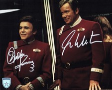Signed Star Trek William Shatner Walter Koenig Kirk Chekov 8x10 w/ Official Pix picture