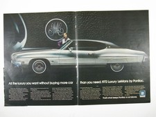 1972 Pontiac Luxury LeMans Print Ad Car Vintage Advertisement 2 PG picture