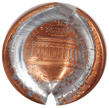 1999 1c Double Struck Massive Capped Cupped Die Cap - Rare Mint Error NGC MS66RD picture