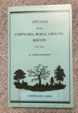 Epitaphs from Copp's Hill Burial Ground, Boston - BRIDGMAN -reprint of 1851 book picture