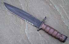 Vintage OKC3S Knife USMC Marine Corps Bayont Ontario Knife Co & MOLLE Sheath picture