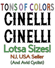 Two VTG Style Cinelli Bikes Die Cut Vinyl Decals Frame Downtube Cycling picture