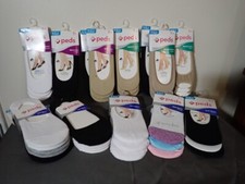 Women’s Peds 6 Pairs - Extended size 8-12 Choose Style & Color picture
