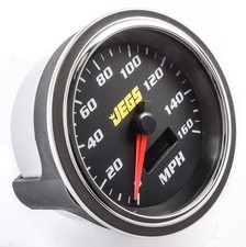 JEGS 3 3/8 in. Diameter Electronic Programmable Speedometer Black picture