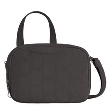 Travelon Anti-Theft Runways Double Compartment Crossbody, Smoke picture