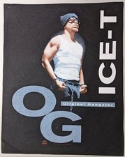 Vintage 1991 Ice-T OG Original Gangster Tshirt Promo Proof Sample Pellon picture