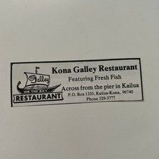 Kona Galley On The Bay Restaurant Fresh Fish Kailua-Kona 1977 Hawaii Ad SAJ3-S17 picture