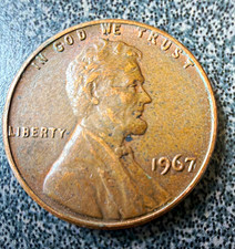 1967 Lincoln Memorial Small Cent Business Strike Copper BN Phila KM#201a picture