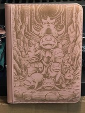 Slowpoke Slowking Slowbro Laser Engraved Zipper 4-9-12 Slot Binder Pokemon picture