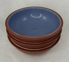 Denby Juice Berry Stoneware Soup/Cereal Bowls England 7in Discontinued Set of 3 picture