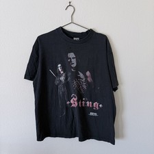 Vintage STING WCW/NWO 90s Double Image Tee Shirt Size XL picture
