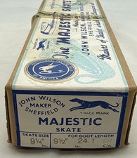 NOS Vintage John Wilson Maker Sheffield Majestic Skate Blades-Size 9.25” (skate) picture