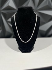 VVS1 MOISSANITE TENNIS CHAINS 925 SILVER 3MM 20” PASSES 💎 TESTER picture