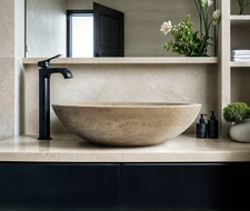 Handcrafted Natural Marble Sink | Luxury Stone Vessel Basin | Unique Bathroom picture
