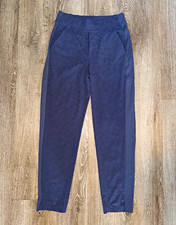 Athleta Brooklyn Textured Ankle Pants Women’s 0 Blue Pull-On Stretch Pockets picture