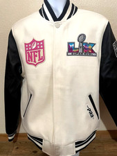 2026 NFL Super Bowl LX San Francisco Rib Wool Varsity Jacket Cream Size XL picture