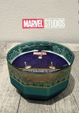 Disney Parks Marvel Cedarwood Scented 3 Wick Candle Decorative Glass Holder NEW picture
