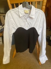 Maeve By Anthropologie Mixing Things Up Top Size Medium Black White picture