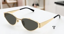 GUCCI GG1853S 001 Gold Gold Grey Lens 55 mm Women's Sunglasses picture