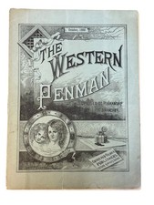Antique The Western Penman Calligraphy Magazine Complete Issue 1888 Penmanship picture