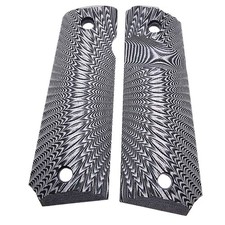 1911 G10 Grips Full Size Gray Black Sunburst Ambi Non-Slip Tactical CNC picture