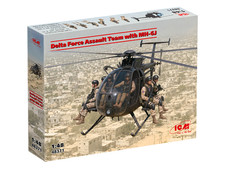 ICM 48371 - Delta Force Assault Team with MH-6J - Model Kit 1/48 picture