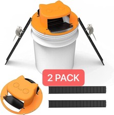 2Pack Black Slide Bucket Lid Mouse Rat Trap Bucket Mousetrap Catcher US Stock picture