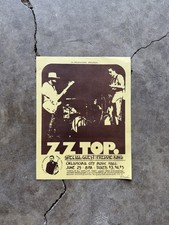 Rare 1973 Vintage ZZ Top Freddie King Original Concert Handbill Flyer Signed picture