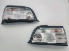 BMW E36 All Clear Tail Lights Pair For Sedan Saloon Rear Euro Crystal Lamp 92-99 picture