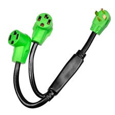 RVMATE 4 Prong Dryer Splitter 30 Amp, NEMA 14-30P to (2)14-30R Y Receptacle 26.5 picture