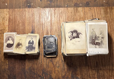 Huge Antique Photo Lot Cabinet Cards / CDV's / Tintypes 644 Total Images picture