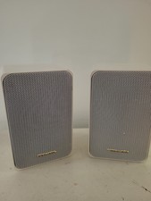 Realistic Minimus 77 Speakers Bookshelf White Pair Vintage Tested Working picture