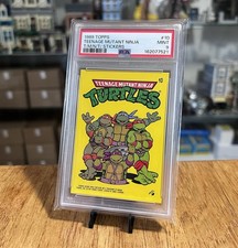 Topps 1989 Teenage Mutant Ninja Turtles Stickers #10 TMNT PSA 9 Iconic Team Card picture