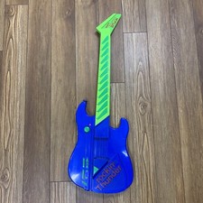 Rockin’ Thunder Remco Electronic Digital Guitar 1989 Blue Green Works Read* picture