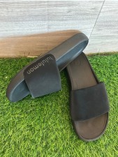 lululemon  Black Restfeel Slide Sandals Slip-On Synthetic Upper Logo US 7 picture