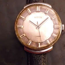 Wostok 17 Jewel Manual Mechanical Analog Classic Watch, Shock-Resist, Black picture