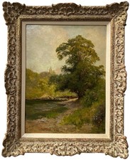 Ernest Charles Walbourn (1872–1927) “Sunlit Stream – Devon” Oil Painting picture