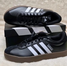 Men's 11 New adidas VL Court 3.0 Black/White Gum Sole Leather and Suede  picture
