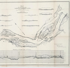 1891 ILLINOIS Map ROCK RIVER - Original - ILLINOIS & MISSISSIPPI CANAL picture