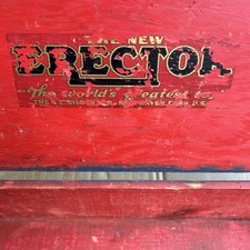 Vintage Gilbert Toys Erector Set Wooden Box Only 21.50”x8.25”X 5” *FREE SHIP USA picture