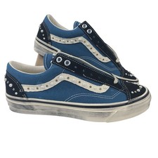 NEW Vans LX Old Skool 36 Pearlized Sneakers Black & Navy Sz Womens 9 Mens 7.5 picture