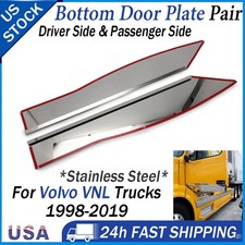For Volvo VNL Bottom Door Plate Stainless Steel For Trucks 1998 TO 2019 Pair Set picture