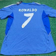 Cristiano Ronaldo #7 Real Madrid 2013/14 Blue Away Short Sleeve Soccer Jersey picture